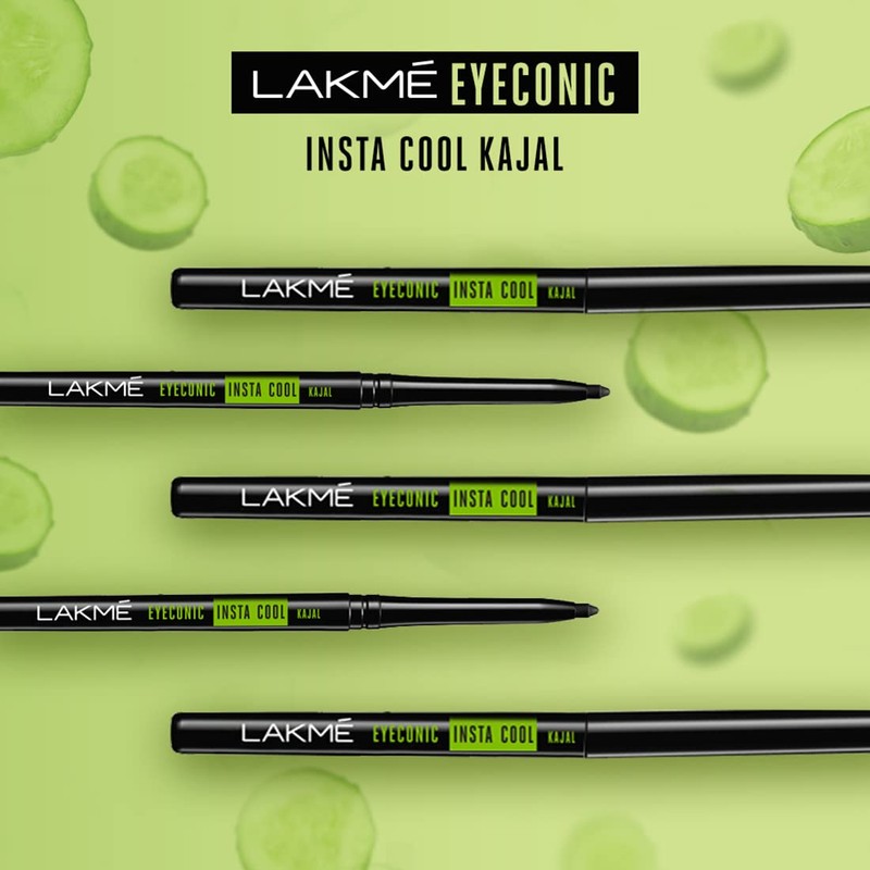 Lakme Eyeconic Insta Cool Kajal, Black, Cooling Kohl Liner with