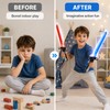 Double-Blade Retractable Light-Up Sword Toy – Extendable Plastic Role-Play Prop