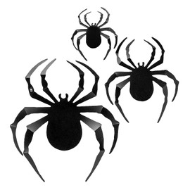 6 1/2" x 7 1/2" Bulk 60 Piece 3D Spider Plastic Wall Decorations Set