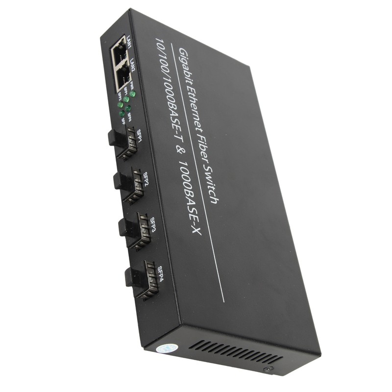 SFP Ethernet Fiber Switch Up To 120km 4 Optical Port