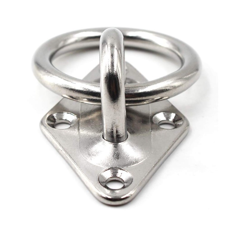 304 Stainless Steel Diamond Eye Pad Plate with Ring 5/16"