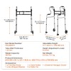 3-in-1 Adjustable Height & Width Lightweight Aluminum Folding Walker on