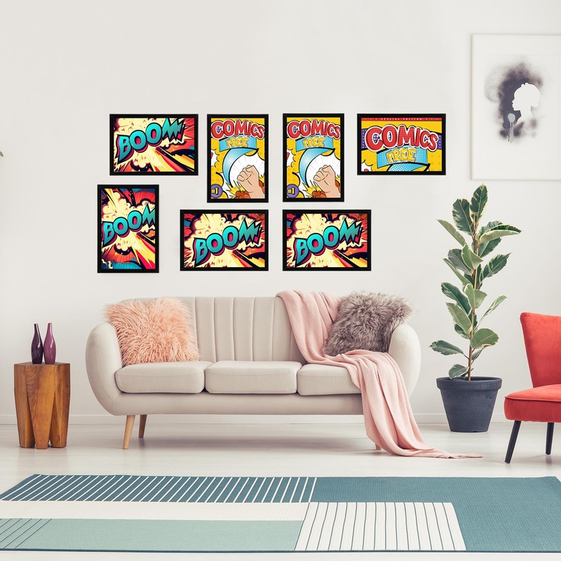 Ireer 24 Pack Comic Book Frame Wall Display Mounted Tabletop
