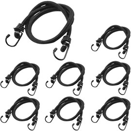 FJmark Rubber Band, Light Tiger, Truck Seat, Large, Medium, Easy Installation, Shatterproof, Multi-purpose, Ball Bungee with Hooks (8 Pieces) (9.8 inches (25 cm)