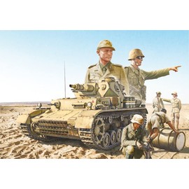 Italeri -6593 Pcs. Kpfw. IV F1/F2/G El Alamein, 1:35 Scale, Model Kit, Plastic Model to Mount, Modeling, Multicoloured, IT6593