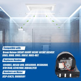 S97017063 Motor Blower Heater Assembly, Bathroom Exhaust Fan for Broan Nutone 655, 655F, 655-A, 655-B, 655-C, 656 Replaces 1194813, 97005005, S97005005, B00EBIHE1K, JESP-61K25, 99080591