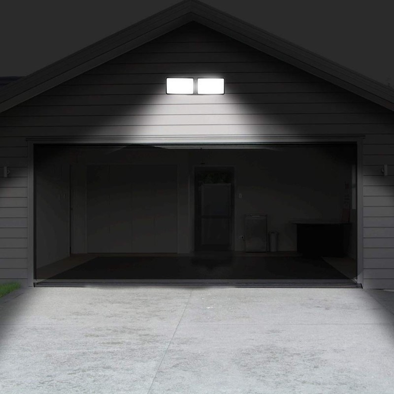 FAGUANGAO Dusk to Dawn LED Security Light,18W Plug in Flood