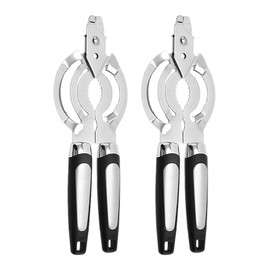 2 Pieces Manual Can Opener, Stainless Steel Cap Opener, Multifunctional Cap Opener, Non-Slip Bottle Lid Removal Tool, Kitchen Can Opener