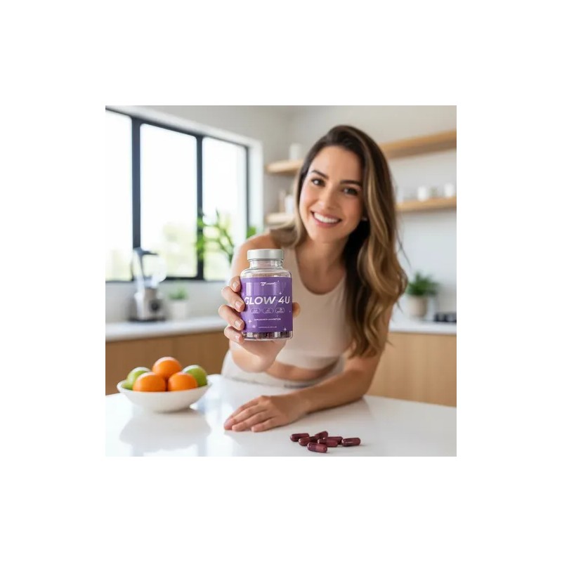 Suplemento Jousfit Glow 4u Colágeno Biotina Queratina 60 Cap