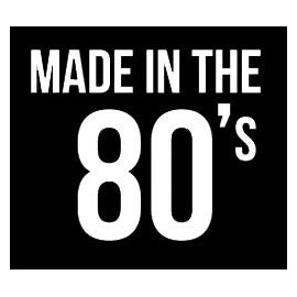 LLI Made in The 80's | Decal Vinyl Sticker | Cars Trucks Vans Walls Laptop | White | 5.5 x 4.6 in | LLI1410