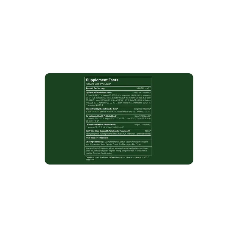 Probiótico SEED DS-01 Daily Synbiotic con Prebióticos para 30 Días