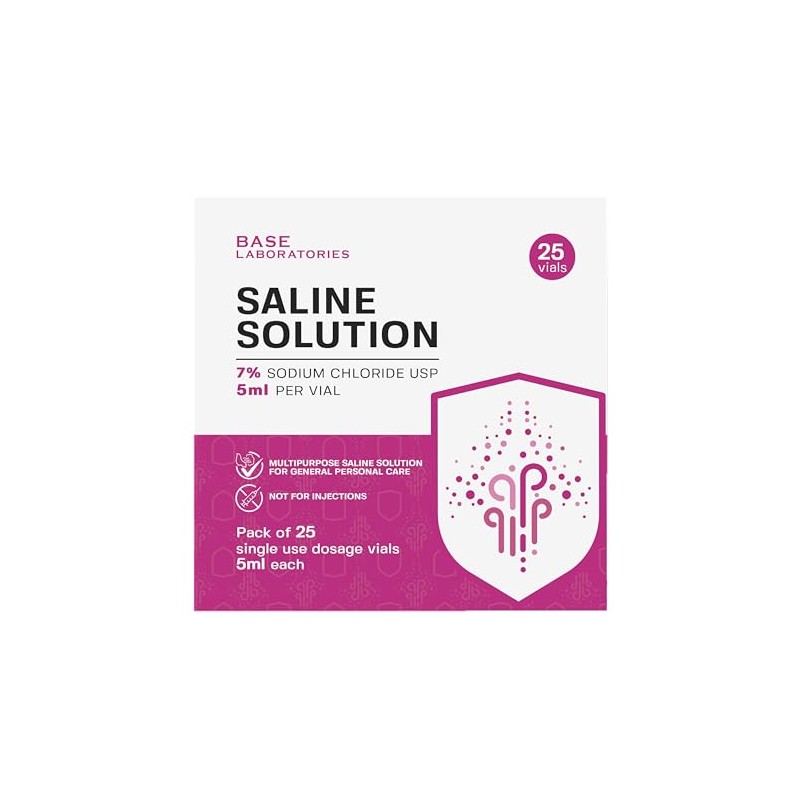 BASE LABORATORIES 7% Saline Solution Vials - Versatile 7% Sodium