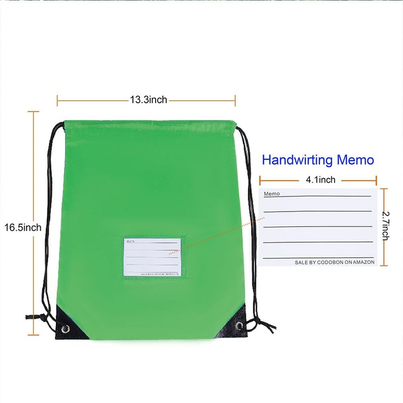 CODOBON Drawstring Backpack Draw String Bags Cinch Polyester Bag for