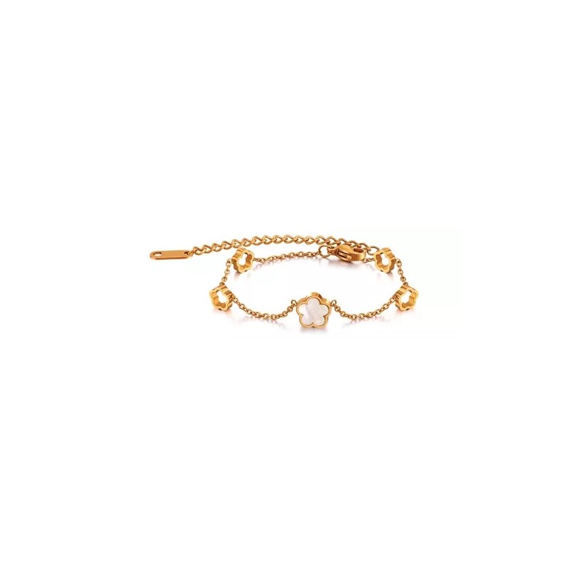 Deluxe Pack Joyería Collar Aretes Pulsera Acero Inoxidable Dorado