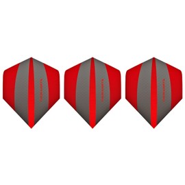 THOR-DARTS Exclusiv-Line: 120 Micron F3 Darts Flights HD-240 Grey Dart Flights Extra Long Durable Thickness > 100 Micron Extra Strong (Pack of 9 (3 Set), Red)
