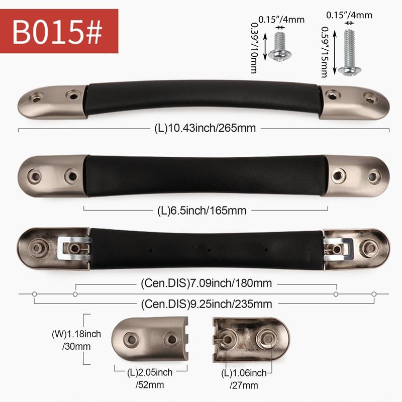 Luggage Case Handle Grip for Suitcase with Metal End Cap