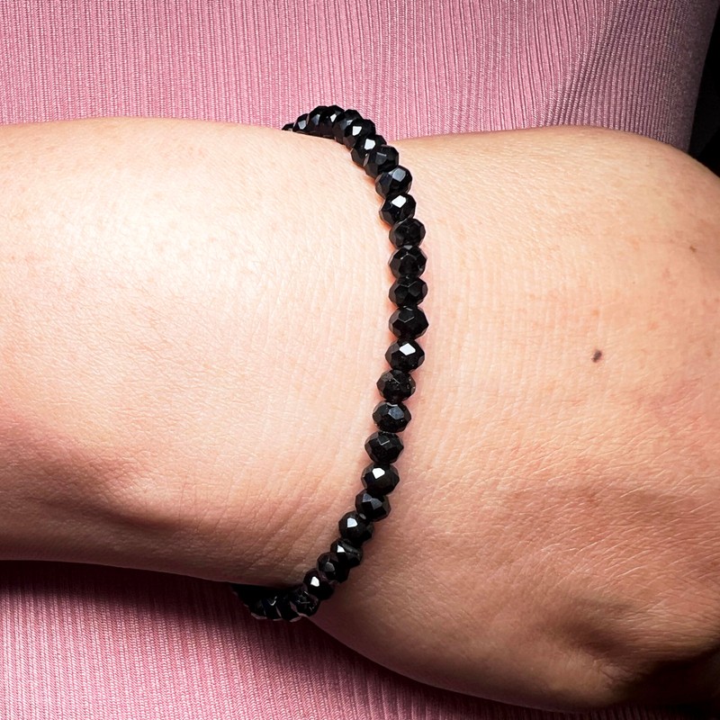 EUMENIDES Natural Crystal Stone Bracelet, 4MM, Elastic Band, Natural Gemstones,