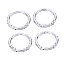 BESPORTBLE Gancho para Llaves Portátil de Aluminio, Mosquetón Cilíndrico, Aro Redondo, Desenganche Rápido, 4 Piezas
