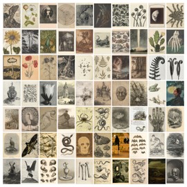 Leifyson 70PCS Vintage Wall Collage Kit - Create Aesthetic Magic with Nature-Inspired Posters and Room Decor 4x6 Inch