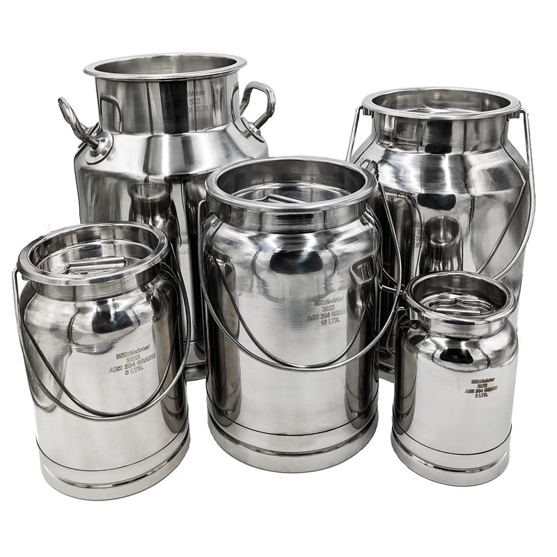 The Dairy Shoppe Stainless Steel Milk Can Totes (5 Liter)
