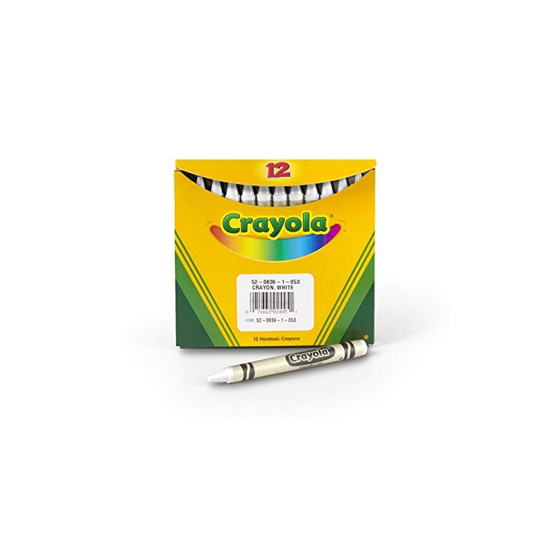 Crayola Crayons, White, Single Color Crayon Refill, 12 Count Bulk
