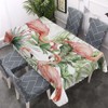 Walmsco Tablecloth Pink Flamingo Tropical Jungle Decor For Dining Room