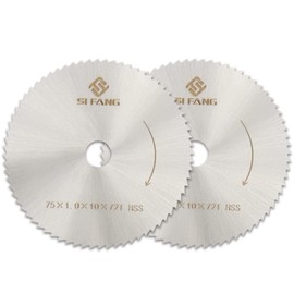 BAIWEN 2 Pack 3 Inch HSS Circular Saw Blade 72T for Wood Plastic Metal Tile Cutting Rotary Tool with 3/8 Inch Arbor,20500rpm