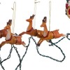 Kurt Adler 10-Light Santa Sleigh and Reindeer Light Set