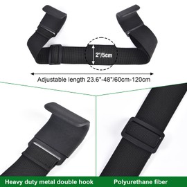 Vazioyar Outdoor Trash Can Lock, Heavy Duty Metal Double Claw Trash Can Locks, Adjustable Trash Can Lock Strap, Works on Most 32-96 Gallon Trash Cans, Raccoon and Animal Proof Trash Can Lock