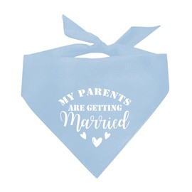 My Parents are Getting Married Dog Bandana, Baby Blue Dog Bandana, Dog Wedding Bandana, Dog Engagement Bandana, Pet Dog Scarf Accessories, Dog Bandana for Small Medium Large Dogs (E35)