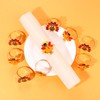 Thanksgiving Fall Napkin Rings Set of 8,Enamel Turkey Pumpkin Napkin