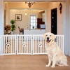 Trimate: 4 Panel Dog Gate - White - Foldable Wooden