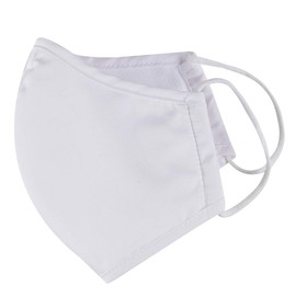 Iron Mountain 5 Pack 3 Layer Polyester Cotton Nano Mesh 30 x Washable Face Mask, White