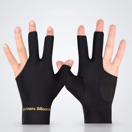 TOPDANCHUANG 4PCS Anti Slip Billiard Glove 3 Fingers Show Gloves Left Hand Snooker Glove Billiard Accessories Fits on Left Hand for Men Women
