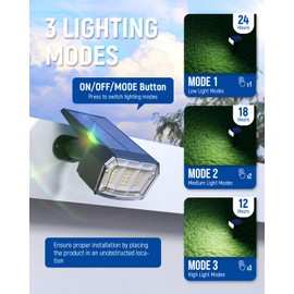 AUDERWIN Solar Spot Lights Outdoor Waterproof 10 Pack IP65, 63 LED 3 Lighting Modes Spotlights for Yard Garden House Garage Pathway