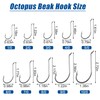 Octopus Beak Hooks, 60pcs Saltwater Circle Fishing Hooks Beak Offset