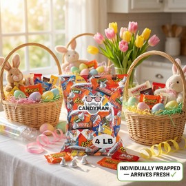 CANDYMAN 4 lb Assorted Chocolate Candy Variety Pack, Bulk Chocolate Individually Wrapped, Candy & Holiday Treats