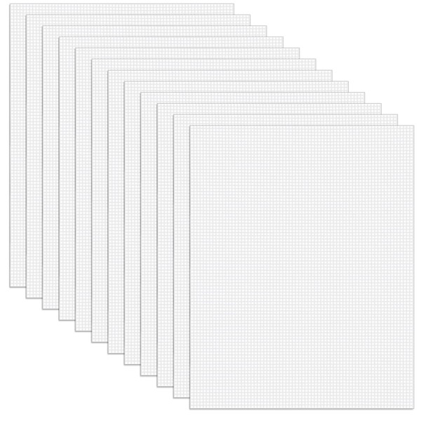 20Pcs 7 Count Plastic Mesh Canvas Sheets 10.5 x 13.5