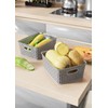 WYT 12-Pack Plastic Small Shelf Storage Weave Baskets for Organizing,