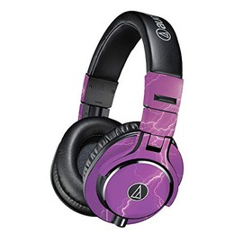 Skin Compatible with Audio-Technica ATH-M40x Headphones - Purple Lightning| MightySkins Protective, Durable, and Unique Vinyl Decal wrap Cover | Easy to Apply, Remove | Made in The USA