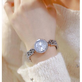 BESTKANG Fashion Luxury Quartz Ladies Dress Watches Vintage Gold Roman Numeral Octagon Watch (Silver)