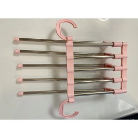 Magic Pants Hangers Space Saving 5 Layers Pants Hangers Space Saving Organizer for Trousers Scarf Jeans Towels