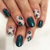 24 Pcs Almond Press on Nails St.Patrick’s Day Green Fake Nails with Glue Glitter Full Cover False Nails Almond Nail Tips Shamrock Glue on Nails Dark Green Nails Cute Stick on Nails for Women
