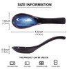 Asian Soup Spoon Set, Blue Japanese Soup Spoon Ceramic Chinese