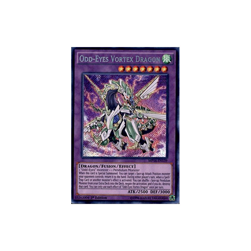 Odd-Eyes Vortex Dragon - MP16-EN139 - Secret Rare - 1st