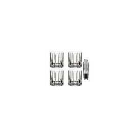 Riedel Drink Specific Glassware Neat Cocktail Glasses (6 oz, Clear) Bundle with Wine Pourer Bundle (3 Items)