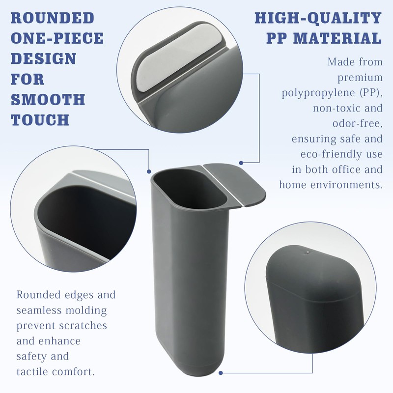 6 Pack DIY Mesh Pencil Holder Cups – Gray Polypropylene