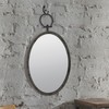 Stonebriar 24.6" x 14" Oval Bronze Metal Wall Mirror with