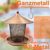 Zeqeey Metal Bird Feeder Hanging Bird Feeder for Birds Bird