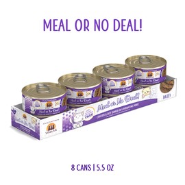 Weruva Wet Cat Food, Meal or No Deal with Chicken and Beef Pate, 5.5oz Can, Pack of 8